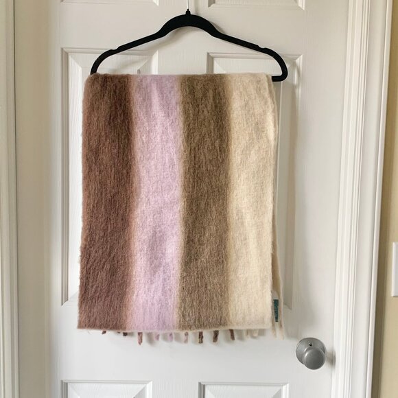 By Anthropologie Multicolor Ombre Scarf with Fringe, Size OS - Picture 8 of 9